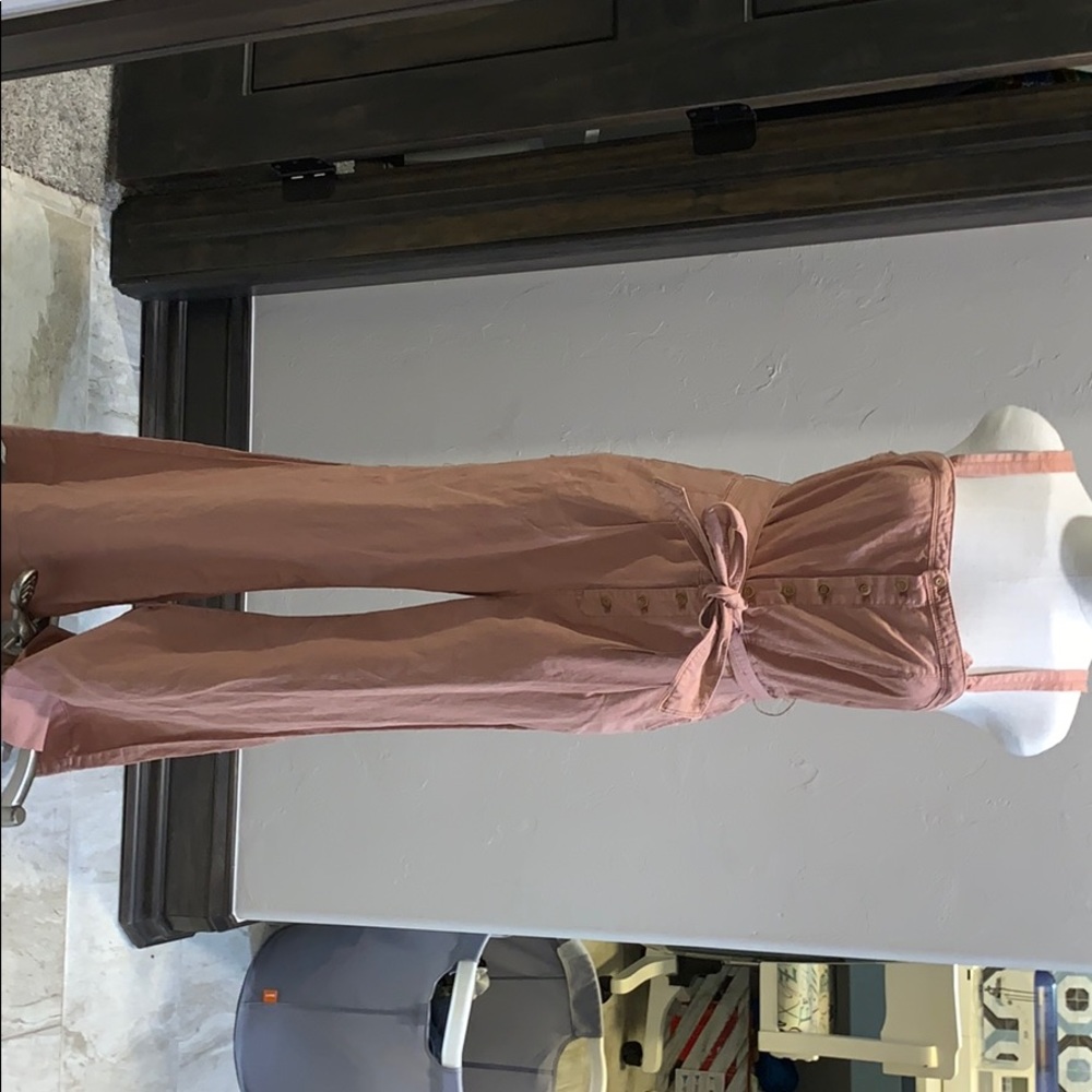 Pink wide leg jumpsuit